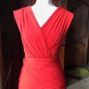 BCBG Max Azria Coral Bodycon shirted Dress